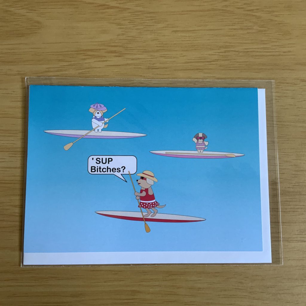 SUP bitches on paddle boards greeting card